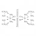 Два оптических изомера [NiClBr(en)₂]