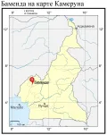 Баменда на карте Камеруна