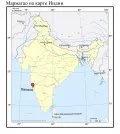 Мармагао на карте Индии