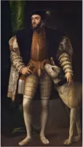 Тициан. Портрет Карла V с собакой. 1533