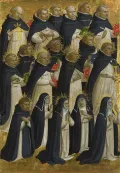 Фра Беато Анджелико. Доминиканские святые. Левая створка алтаря Сан-Доменико во Фьезоле. Ок. 1423–1424