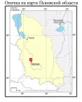 Опочка на карте Псковской области