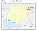 Майдугури на карте Нигерии