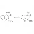 Структурные формулы двух таутомерных форм бисульфитного производного 1-нитрозо-2-нафтол