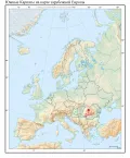 Южные Карпаты на карте зарубежной Европы
