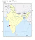 Маргао на карте Индии