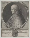 Портрет папы Римского Сергия III. Гравюра Нового времени