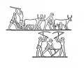 Вспашка, доение скота и рыхление земли в Древнем Египте