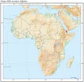 Озеро Аббе на карте Африки