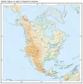 Хребет Брукс на карте Северной Америки