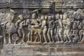 Фрагмент барельефного панно с изображением сцены из буддийской сутры «Лалита-вистара». Святилище Боробудур (Центральная Ява, Индонезия). Конец 8 – начало 9 вв.