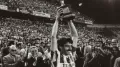 Команда «Вальядолид» празднует победу в Кубке лиги. 1984