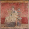 Женщина с кифарой. Фреска из виллы Боскореале (близ Неаполя). 40–30-е гг. до н. э.