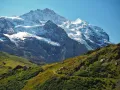 Вершина Юнгфрау в Бернских Альпах (Швейцария)