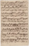 Иоганн Себастьян Бах. Автограф первой страницы Куранты из клавирной партиты № 6 e-moll BWV 830