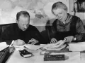 Николай Бухарин и Мария Ульянова за работой в редакции газеты «Правда»