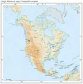 Озеро Шелан на карте Северной Америки