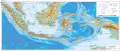 Общегеографическая карта Индонезии