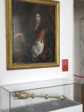 Портрет Карла II кисти Питера Лели и церемониальный жезл, подаренный королём Лондонскому королевскому обществу. Карлтон-хаус-террас, Лондон