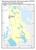 Национальный парк «Калевальский» (ООПТ) на карте Республики Карелия