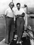 Огюстин и Жак Пиккары на палубе батискафа «Триест». 1960-е гг.