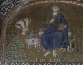Христос получает модель церкви Святого Спасителя в Хоре от его ктитора Феодора Метохита. Фреска. До 1321