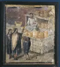 Государственная раздача хлеба в Древнем Риме. Фреска. Помпеи. 1 в.