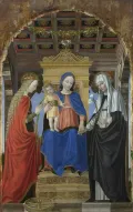 Амброджо Бергоньоне. Богоматерь с Младенцем и святыми Екатериной Александрийской и Екатериной Сиенской. Ок. 1490