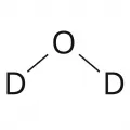 Структурная формула молекулы тяжёлой воды