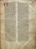 Страница из сборника «народных проповедей» Жака де Витри. Ок. 1170–1240