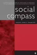Social Compass. December 2021. Volume 68. Issue 4. Обложка