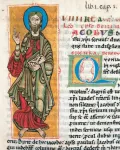 Святой Иаков. Миниатюра из Кодекса Каликста. 12 в. Архив собора Сантьяго-де-Компостела (Испания)