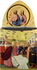 Мазолино. Закладка базилики Санта-Мария-Маджоре. Центральная часть полиптиха «Пала Колонна». Ок. 1428