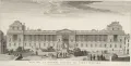 Жак Риго. Вид на главный фасад старого Лувра. 1752