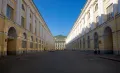 Вид на Александринский театр (архитектор Карл Росси, 1828–1832) c улицы Зодчего Росси в Санкт-Петербурге