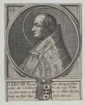 Портрет папы Римского Льва III. Гравюра Нового времени