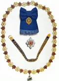 Знаки ордена Подвязки, использовавшиеся на церемонии коронации короля Георга VI. 1937