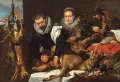 Франс Снейдерс. Свежевание оленя с портретом супружеской четы. Ок. 1625
