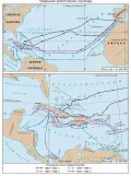 Плавания Христофора Колумба. Карта