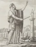 Жрец-фециал. Гравюра из книги: Grasset de Saint-Sauveur J. L'Antique Rome ou Description historique et pittoresque