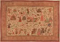 Румал (платок, покрывало), декорированный в технике каламкари. Индия. Ок. 1640–1650
