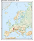 Горы Юра на карте зарубежной Европы