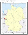 Ахен на карте Германии