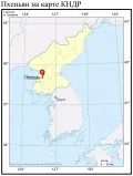 Пхеньян на карте КНДР