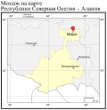 Моздок на карте Республики Северная Осетия – Алания
