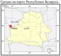 Гродно на карте Республики Беларусь