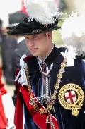 Принц Уильям, герцог Кембриджский, перед торжественной службой, посвящённой ордену Подвязки. Виндзорский замок, Англия (Великобритания). 13 июня 2011