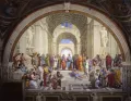 Рафаэль. Афинская школа. Фреска в Станце делла-Сеньятура, Папский дворец (Ватикан). 1509–1511