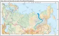 Река Лена и её бассейн на карте России