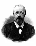 Гравюра. Немецкий инженер и изобретатель Николаус Отто. Ок. 1900
